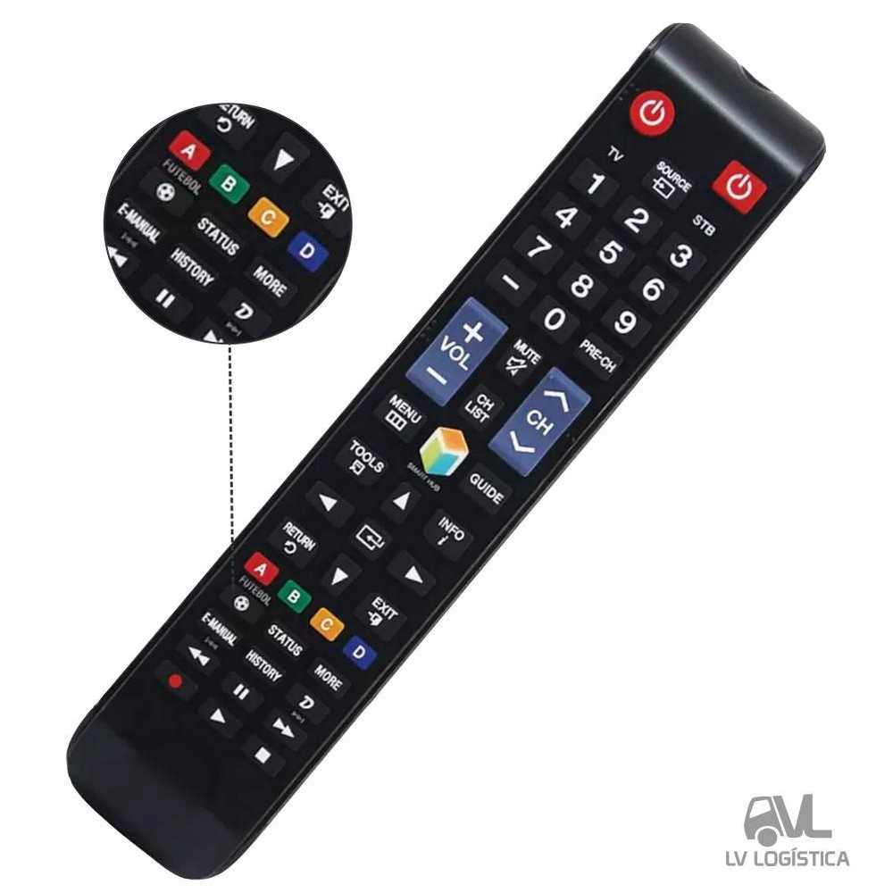 Controle Remoto Tv Samsung Smart K Tecla Smart Hub Futebol Submarino