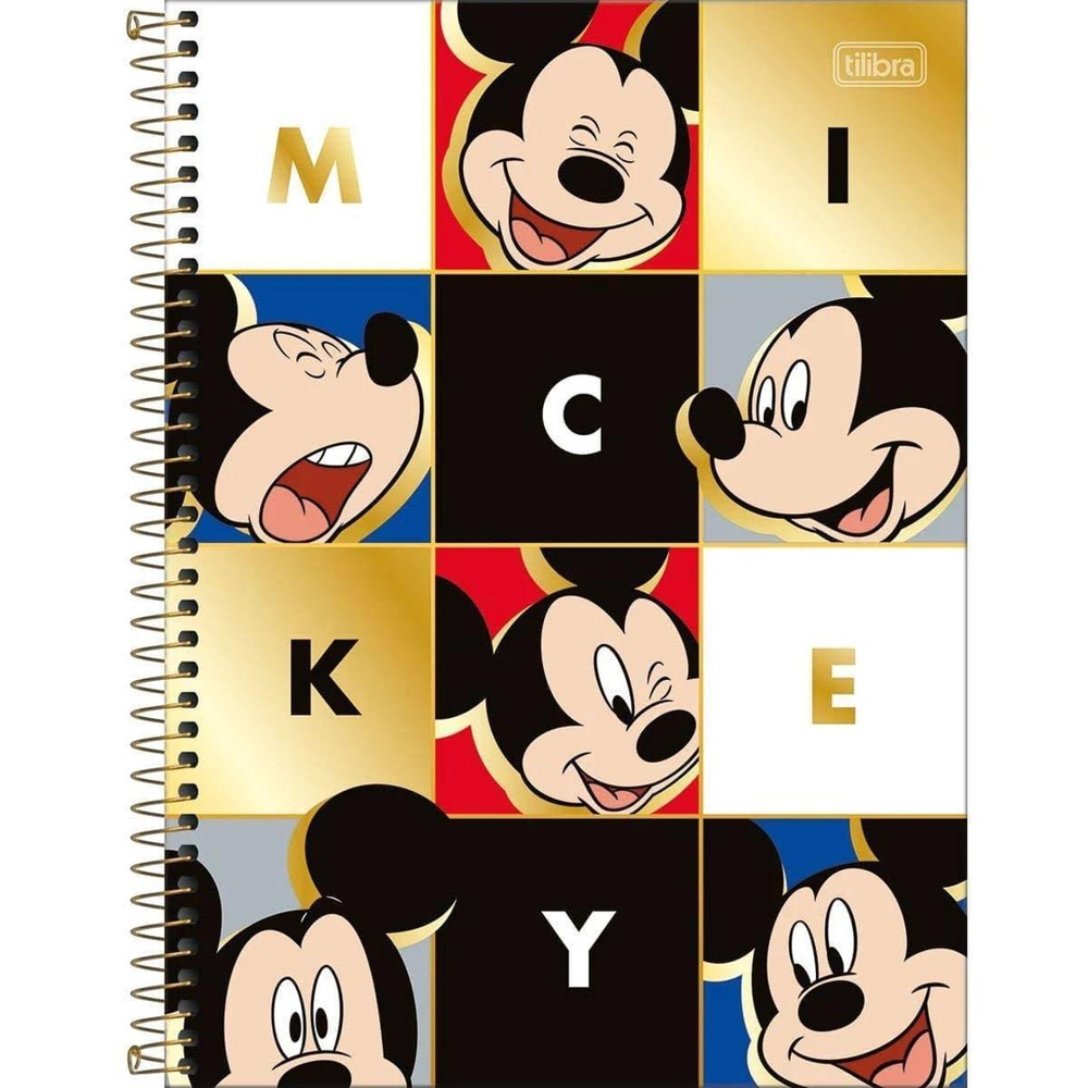 Caderno Espiral Colegial Mickey Capa Dura 80 Folhas Cube No Shoptime