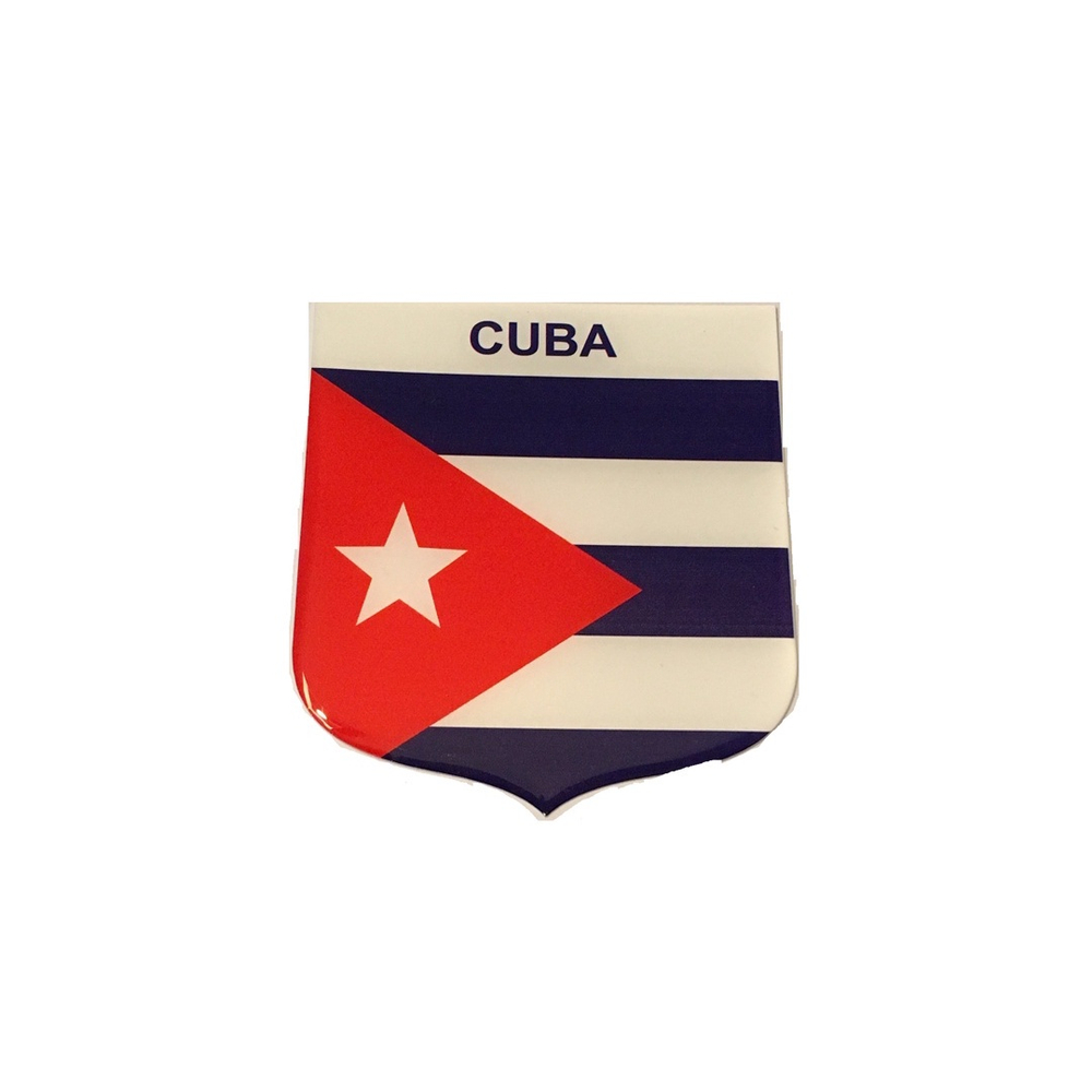 Adesivo Resinado Em Escudo Da Bandeira De Cuba No Shoptime