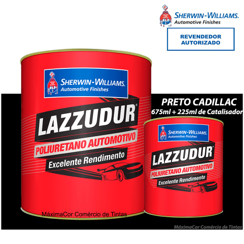 Tinta Pu Preto Cadillac Lazzuril Alto Brilho Ml No Shoptime