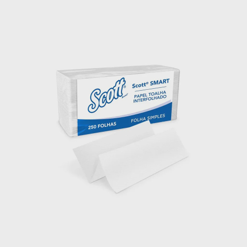 Papel Toalha Interfolhado Scott Smart Folha Simples 250 Folhas Caixa