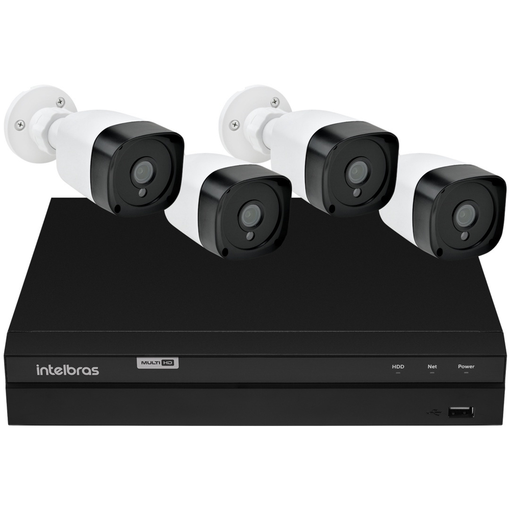 Kit Cftv 4 Câmeras Segurança 2mp Full Hd 1080p Dvr Intelbras Submarino