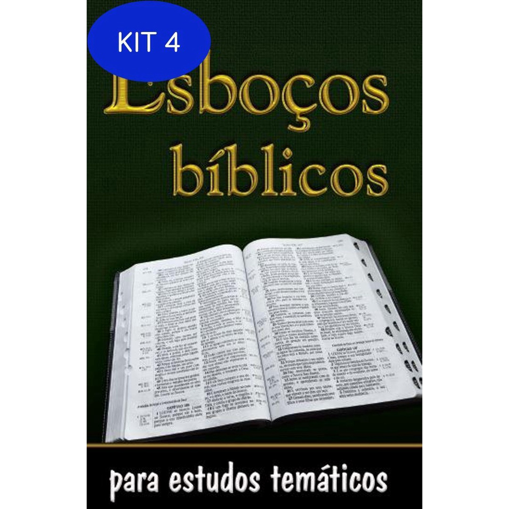 Kit 4 Livro Esboços Bíblicos Para Estudos Temáticos Submarino