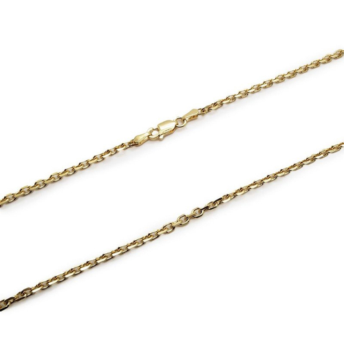 Corrente Prata Ouro Amarelo 70CM Cartier Elos 4X3MM No Shoptime