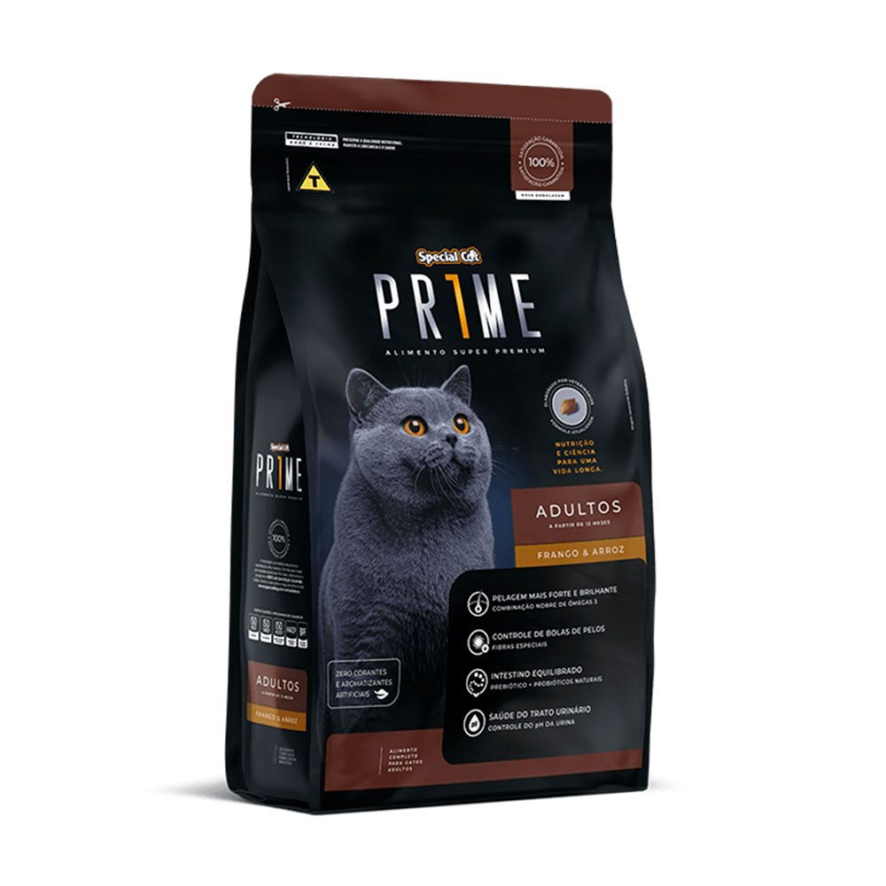 Ração Special Cat Prime Gatos Adultos Sabor Frango e Arroz Submarino