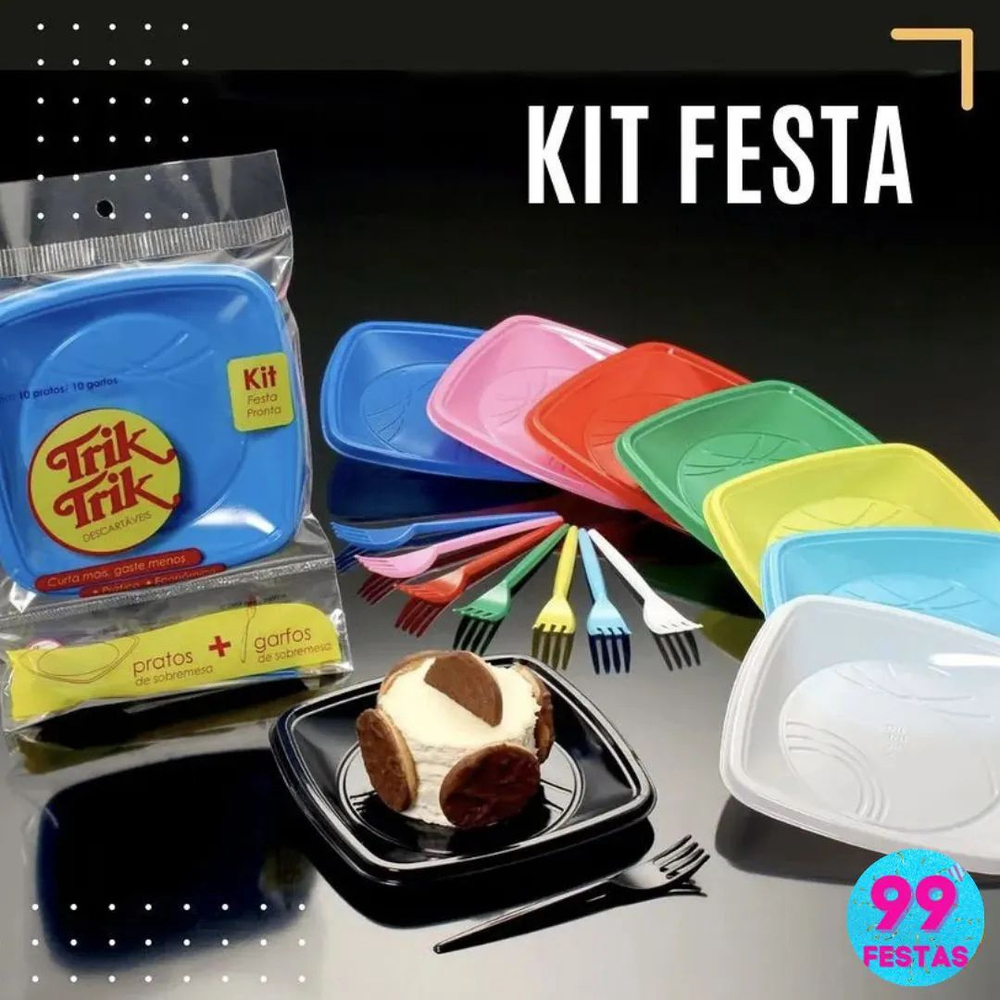 Kit Descart Vel Festa Completa Pessoas Diversas Cores Submarino