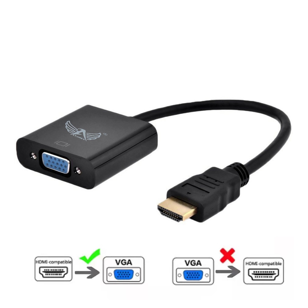 Adaptador Conversor Hdmi Macho Para Vga F Mea Pc Au Em Promo O Na