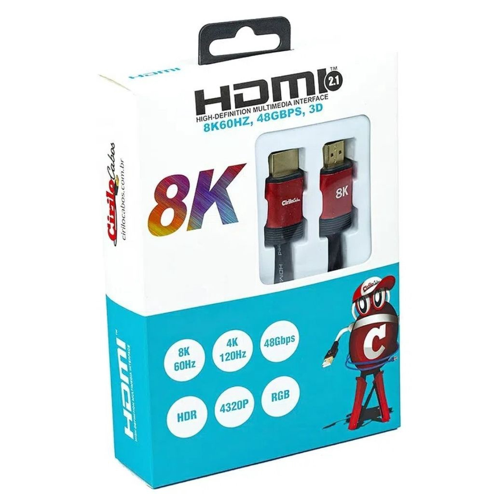 Cabo Hdmi 2 1 8K Cirilo Cabos 3 Metros No Shoptime