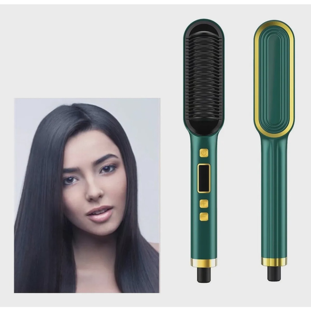 Escova Anion Cabelo Alisadora Elétrica Basic Sleek Gold em Promoção