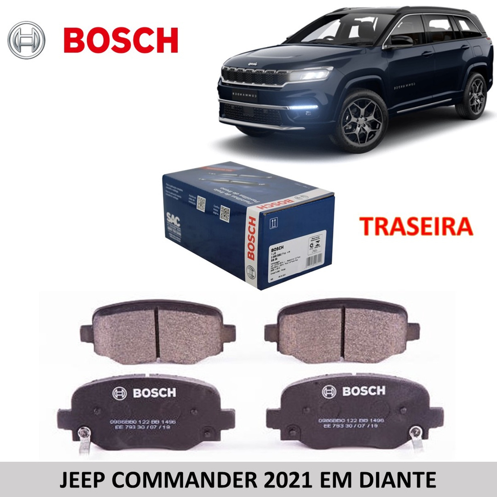 Pastilha Freio Traseiro Original Bosch Jeep Commander 2021 Submarino