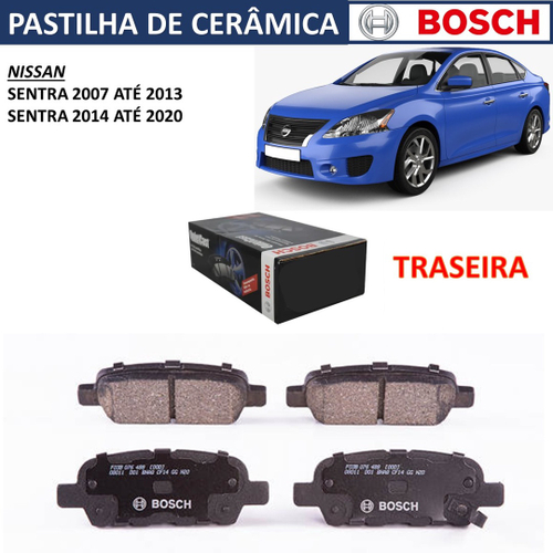 Pastilha freio traseiro original bosch nissan sentra 2017 em Promoção