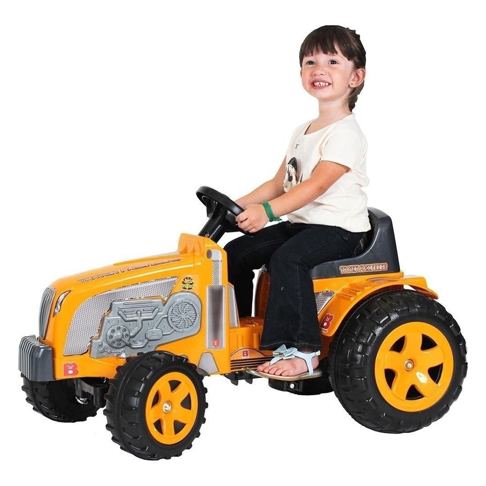 Mini Trator Infantil Pedal Fazendeiro Amarelo Biemme Submarino