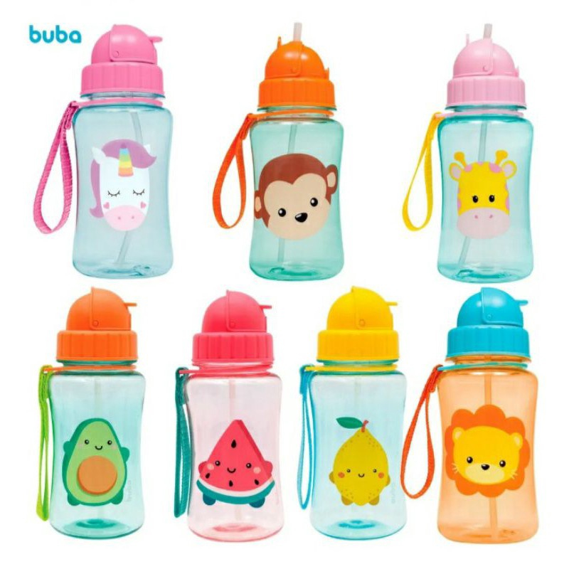 Garrafinha Infantil Gua Canudo Retr Til Em Silicone Buba No Shoptime