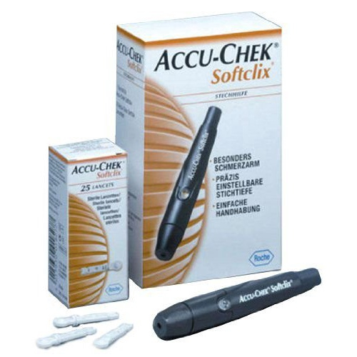 Lancetador Accu Chek Softclix Lancetador Lancetas Descart Veis