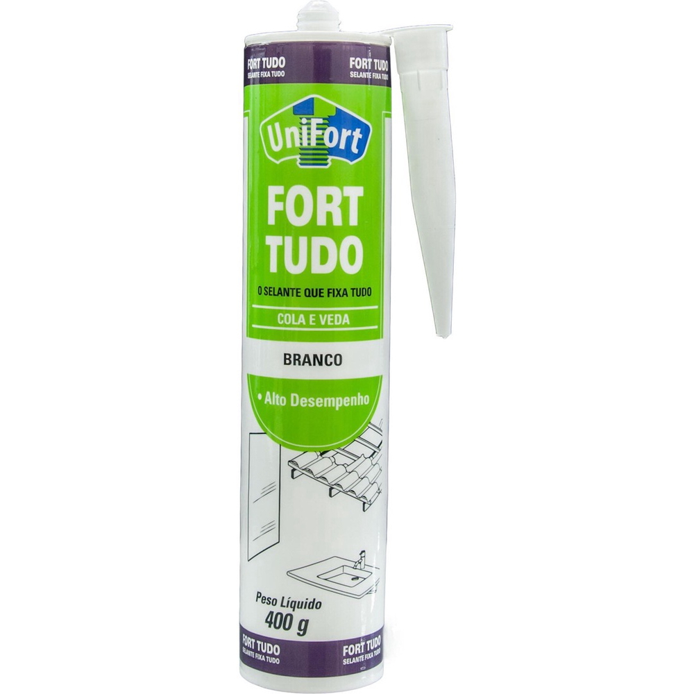 Selante Pu 44 Branco 400G Fort Tudo Que Fixa Tudo Cola Veda Submarino