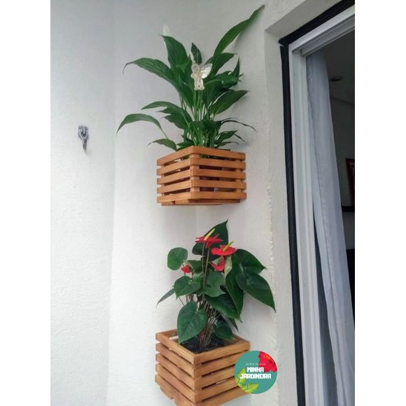 Cachep Jardim Vertical Cachepot De Madeira Decora O No Shoptime