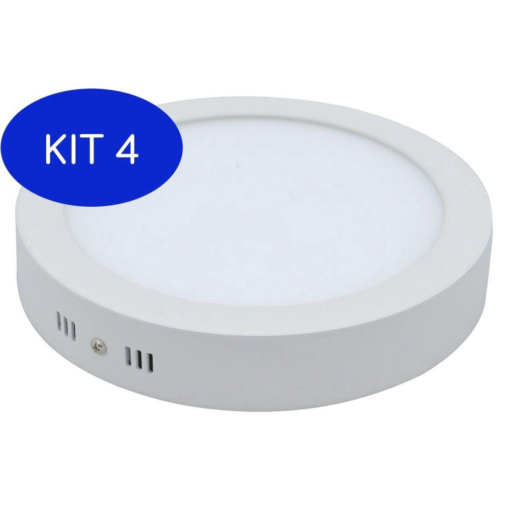 Kit Lumin Ria Plafon W Led Redonda Sobrepor Branco Frio No Shoptime