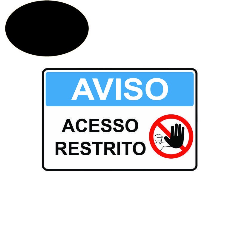 Kit Placa De Sinaliza O Pvc Acesso Restrito X No Shoptime