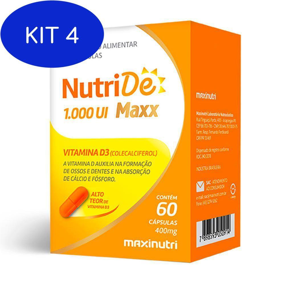 Kit Nutride Vitamina D Ui Capsulas Maxinutri No Shoptime