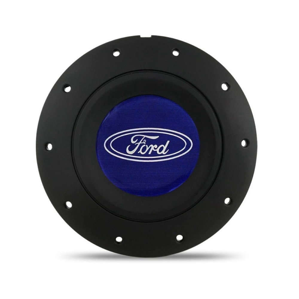 Calota Centro Roda Ferro Amarok Ford Focus Furos Preta Fosca Emblema