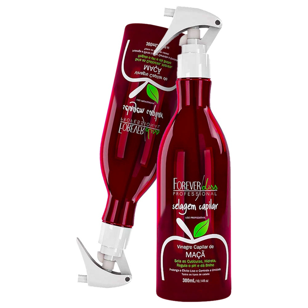 Kit 02 Forever Liss Vinagre De Maçã Selagem Capilar 300ml no Shoptime