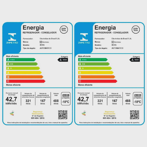 Geladeira Inverter Frost Free Electrolux 488 Litros IB55S Duplex Bottom