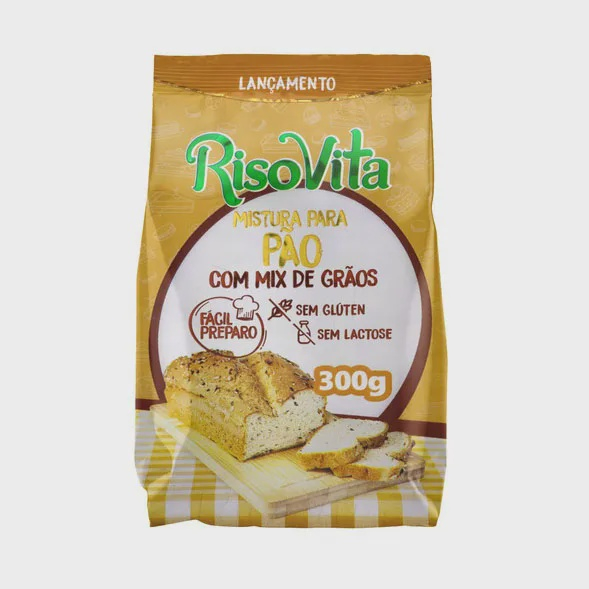 Mistura para Pão Mix de Grãos Sem Glúten 300g Risovita Submarino