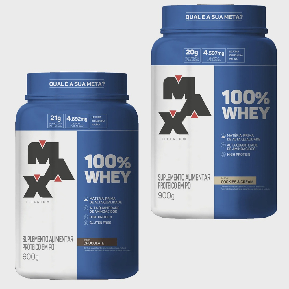 Combo X Whey Em Pote G Max Titanium Submarino