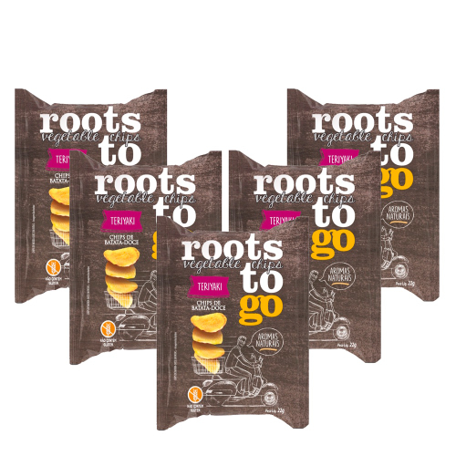 Kit C Chips Batata Doce Sabor Teriyaki Roots To Go G Em Promo O