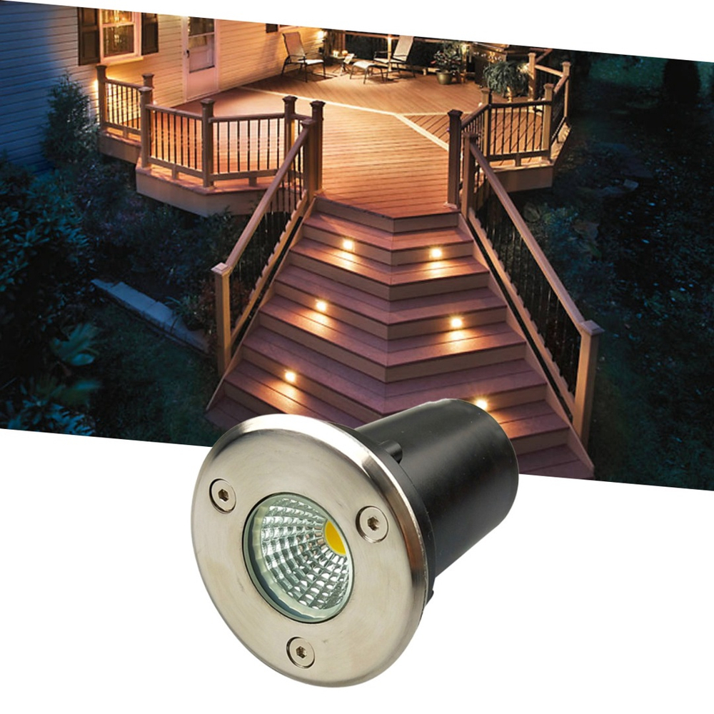 Balizador Spot Led Cob W Branco Quente Bivolt Ip De Embutir Em Piso