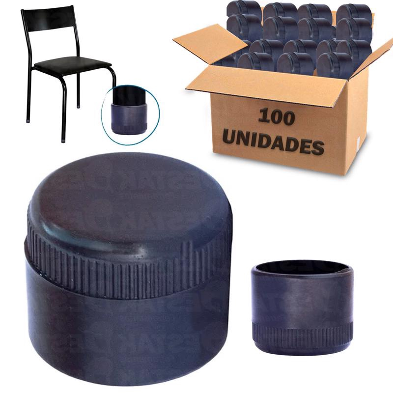 Ponteira Externa Preta Em Pvc Unidades Para Cadeira Moveis