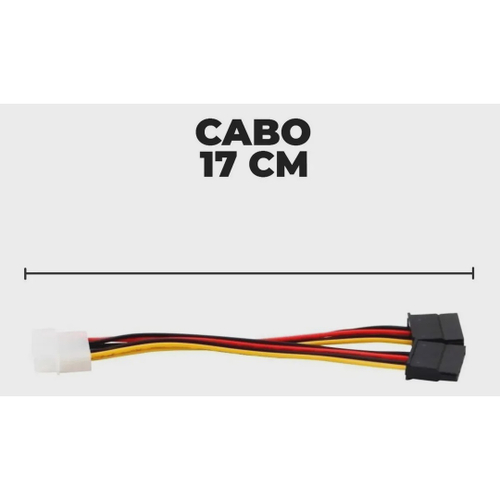 Cabo Adaptador Molex Y Sata Splitter Fonte Energia Mineração em