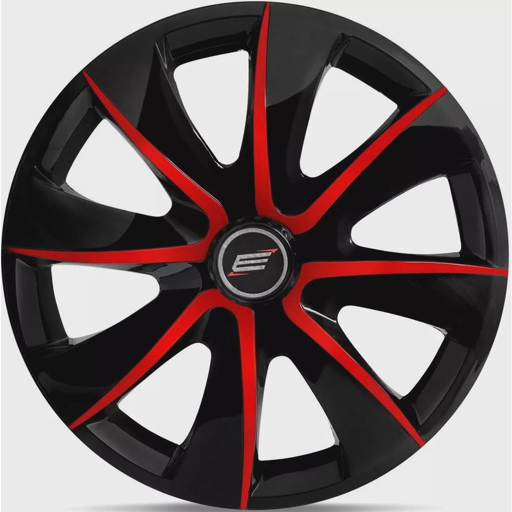 Calota Esportiva Tuning Aro Universal Prime Preto E Vermelho Submarino