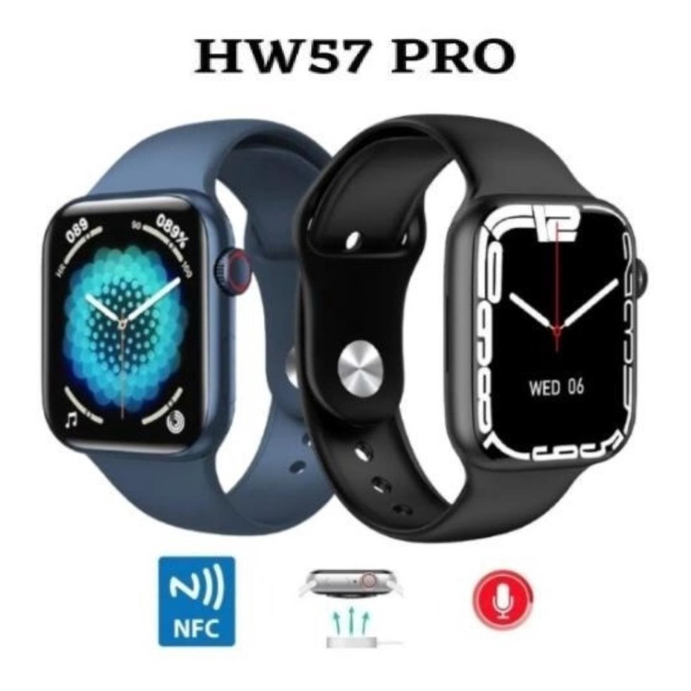 Smartwatch Hw57 Pro Lançamento 2022 Nfc Chamadas Original Nfc Comando