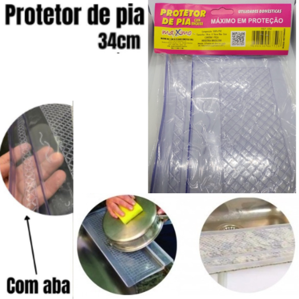 Protetor Borda De Pia Silicone Transp Lavar Lou As Promo O Submarino