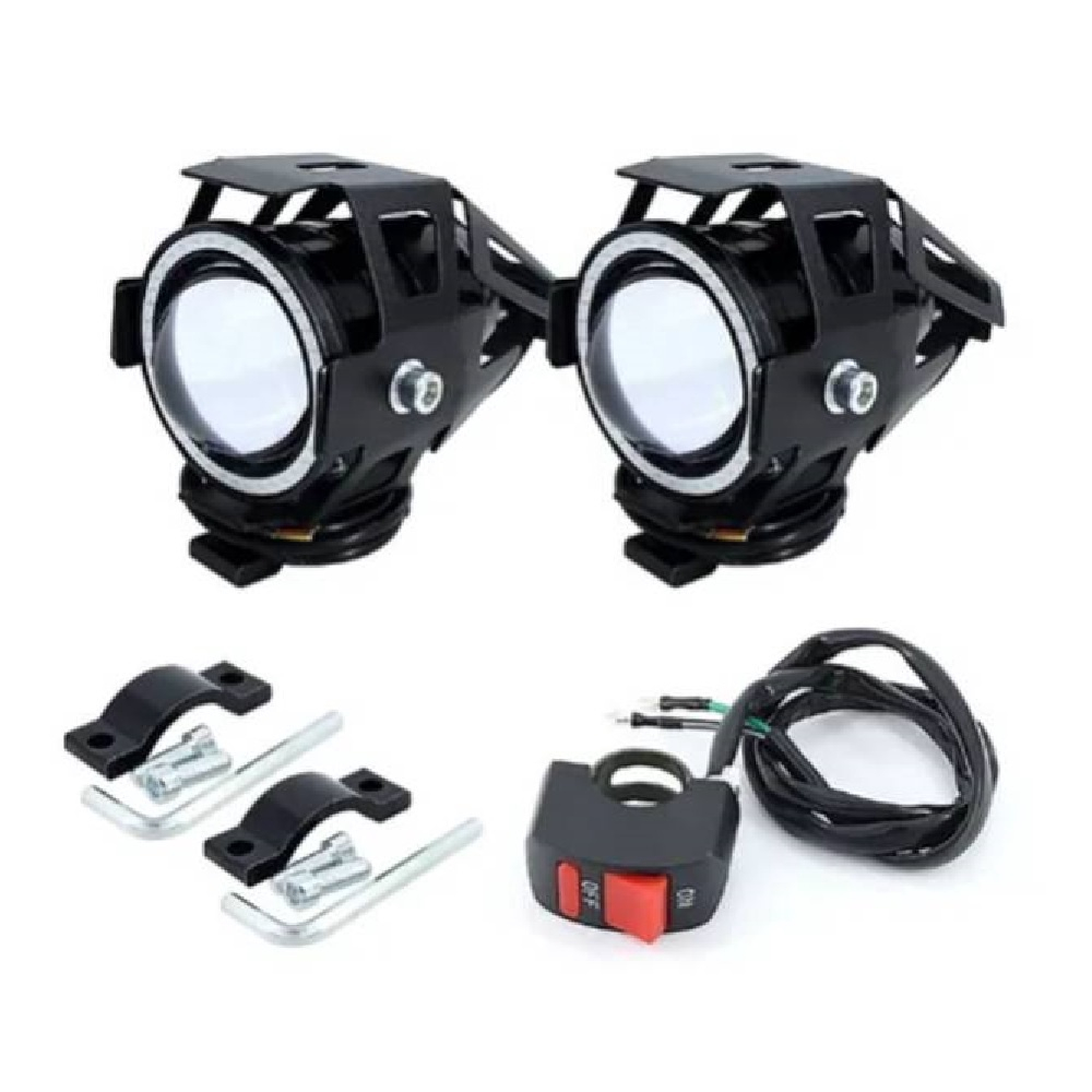 Farol De Neblina Auxiliar Strobo Para Motos Motocicleta Luz Branca