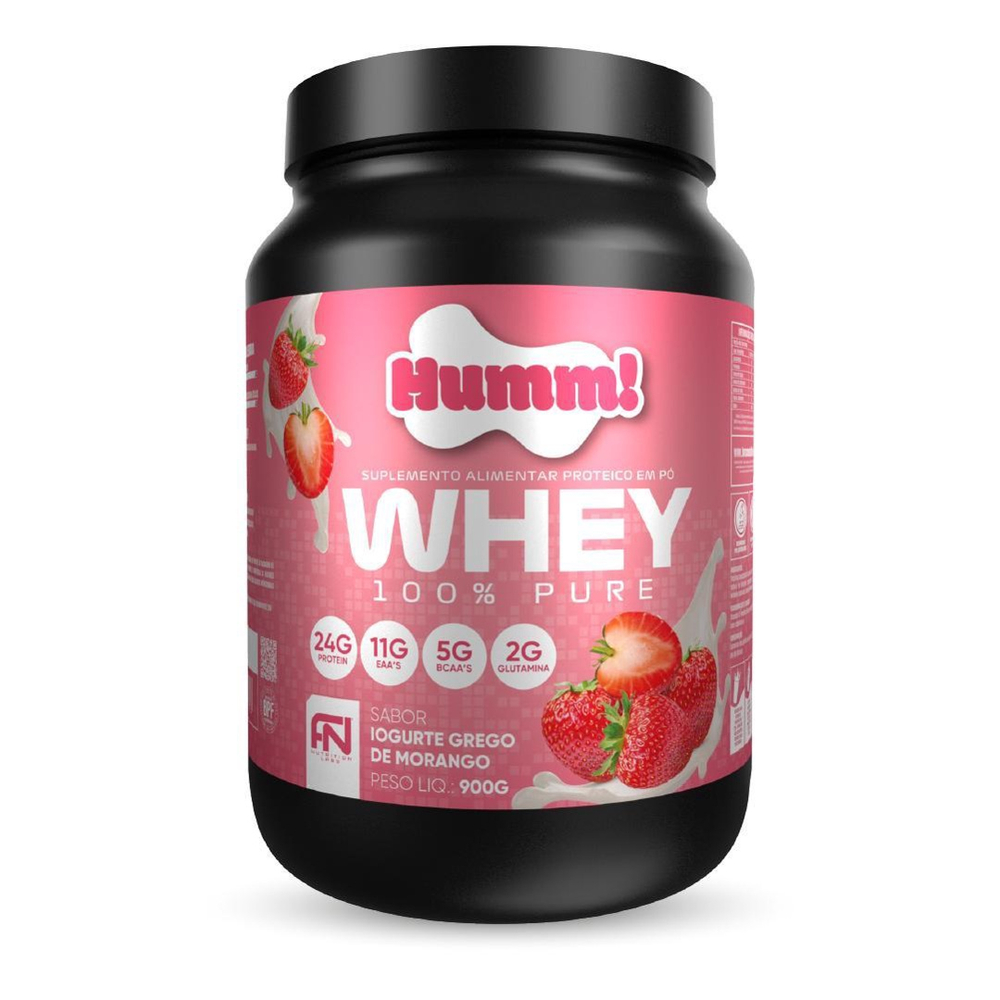 Whey 100 Pure Humm Iogurte Grego De Morango Submarino