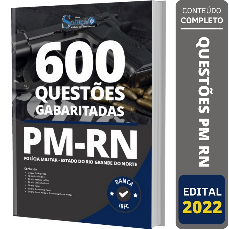 Caderno de Questões pm rn Questões Gabaritadas no Shoptime