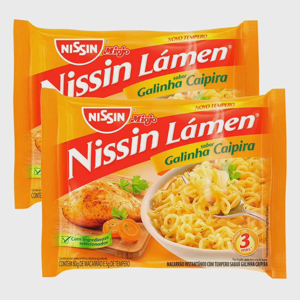 Kit Macarr O Instant Neo Nissin L Men Sabor Galinha Caipira G