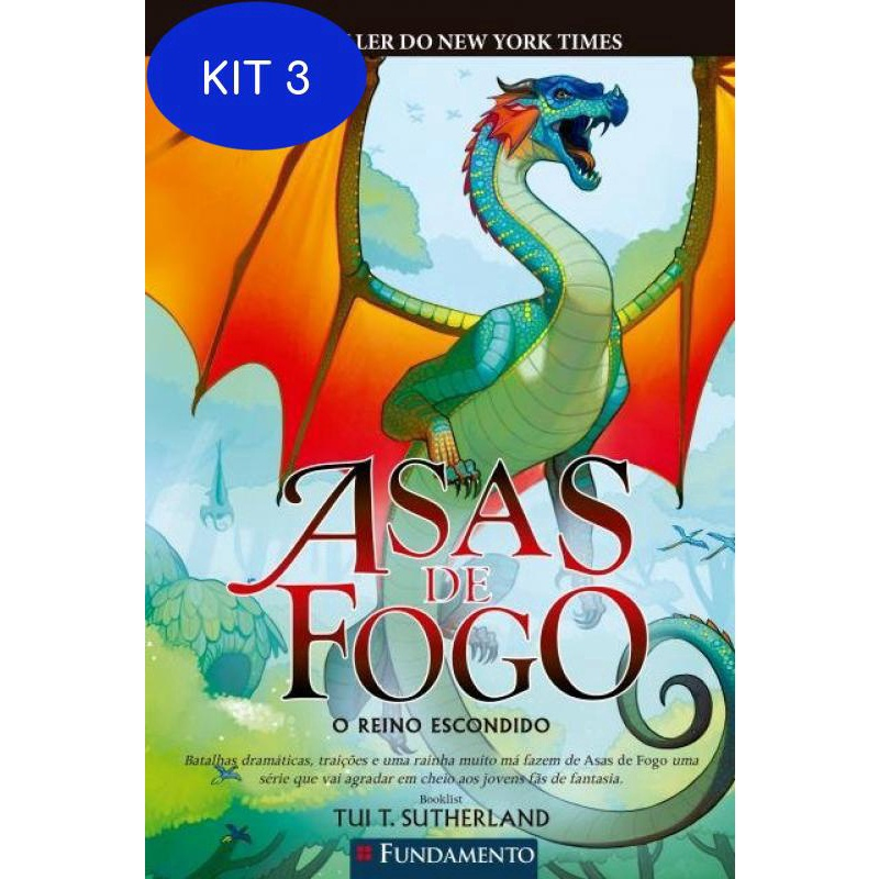 Kit 3 Livro Asas De Fogo Vol 03 O Reino Escondido Submarino