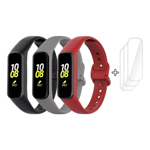 3 Pulseiras 3 Peliculas Para Samsung Galaxy Fit 2 Sm R220 No Shoptime