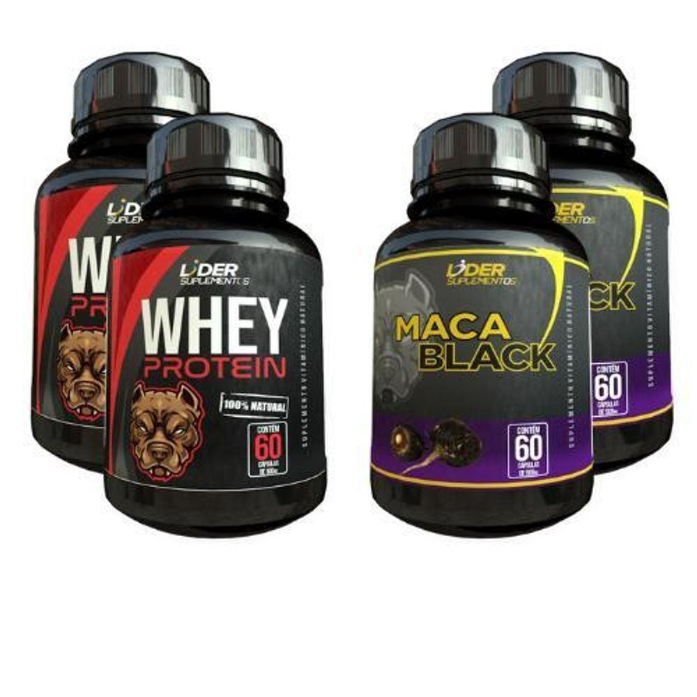 Whey Protein E Maca Black C Psulas De Mg Kit Potes Submarino