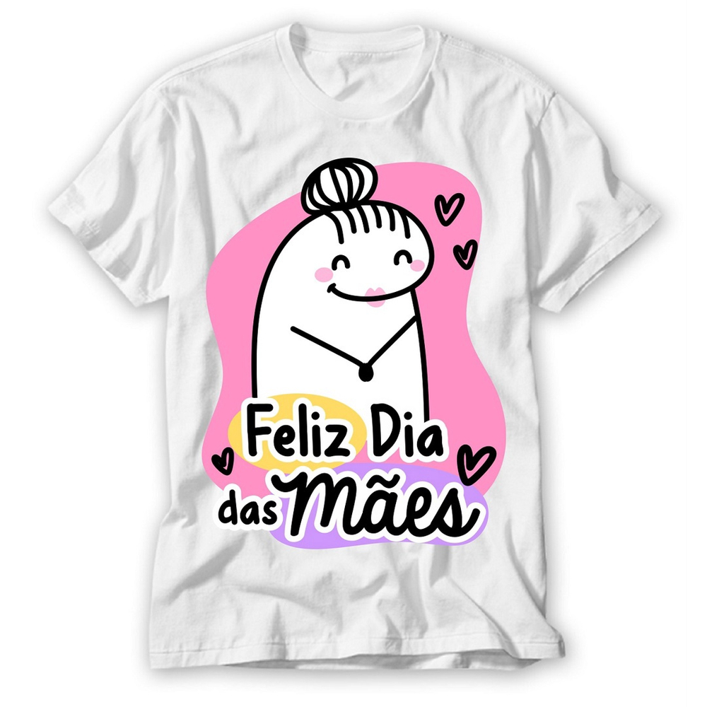 Camiseta feliz dia das mães frase divertida desenho flork no Shoptime