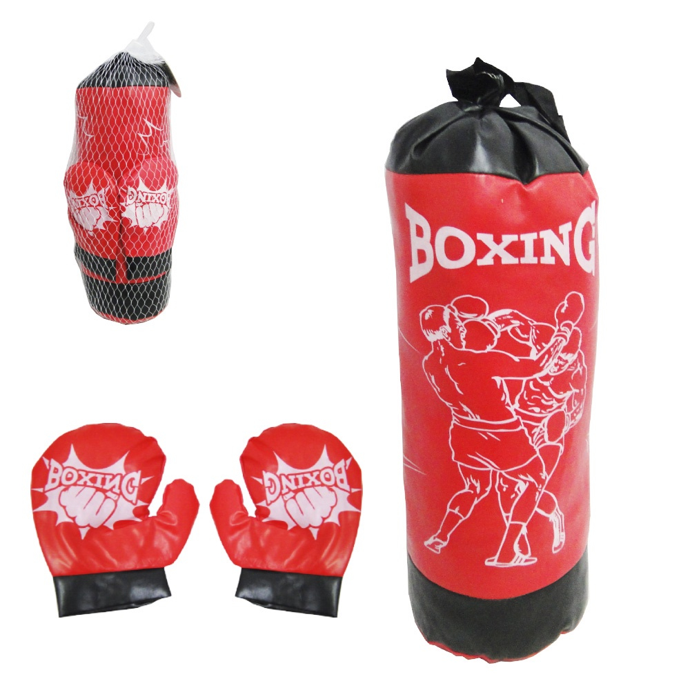 Kit Treino Esporte Par De Luva E Saco Pancada Boxe Boxing No Shoptime