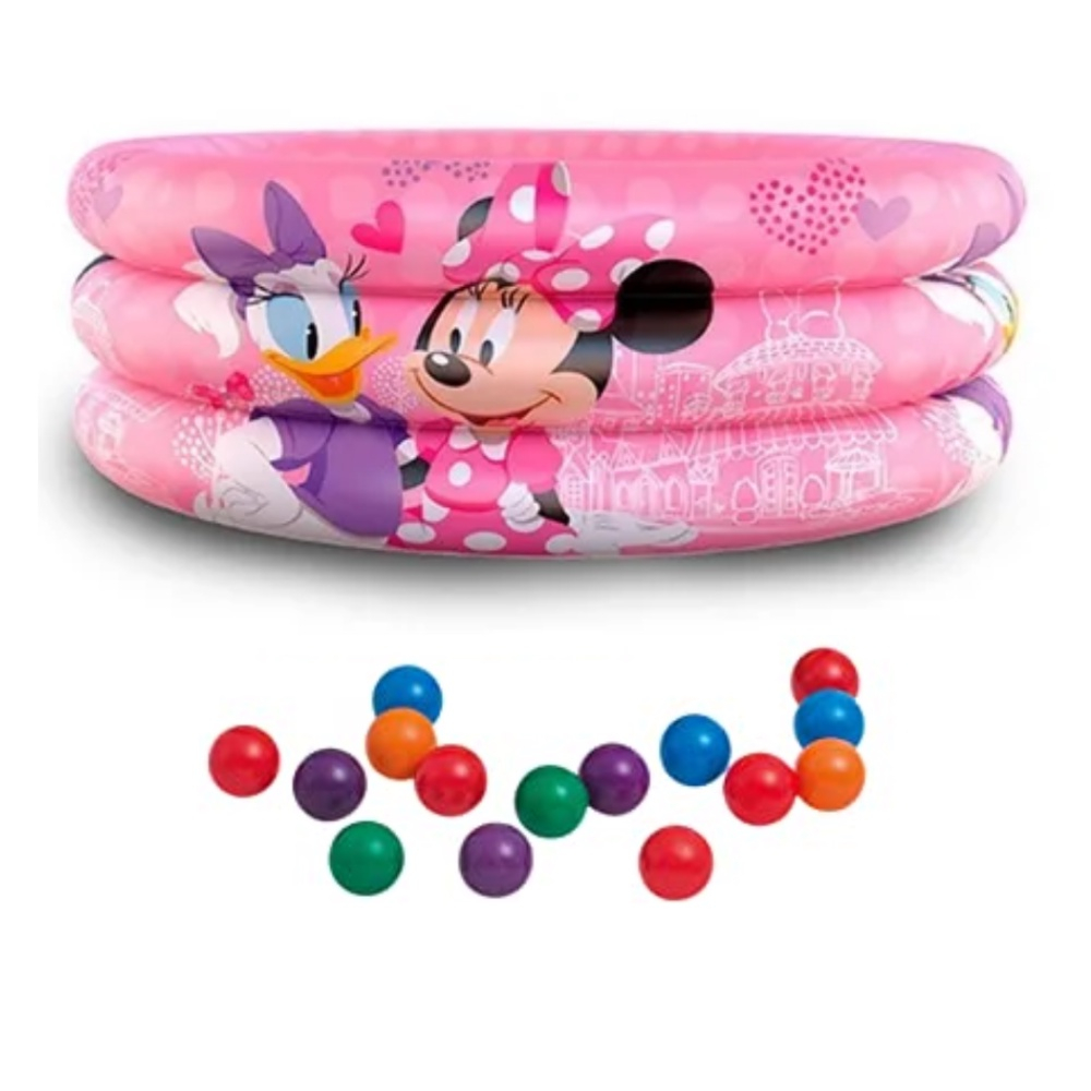 Kit Piscina Infl Vel Litros Minnie Bolinhas Sortidas Submarino