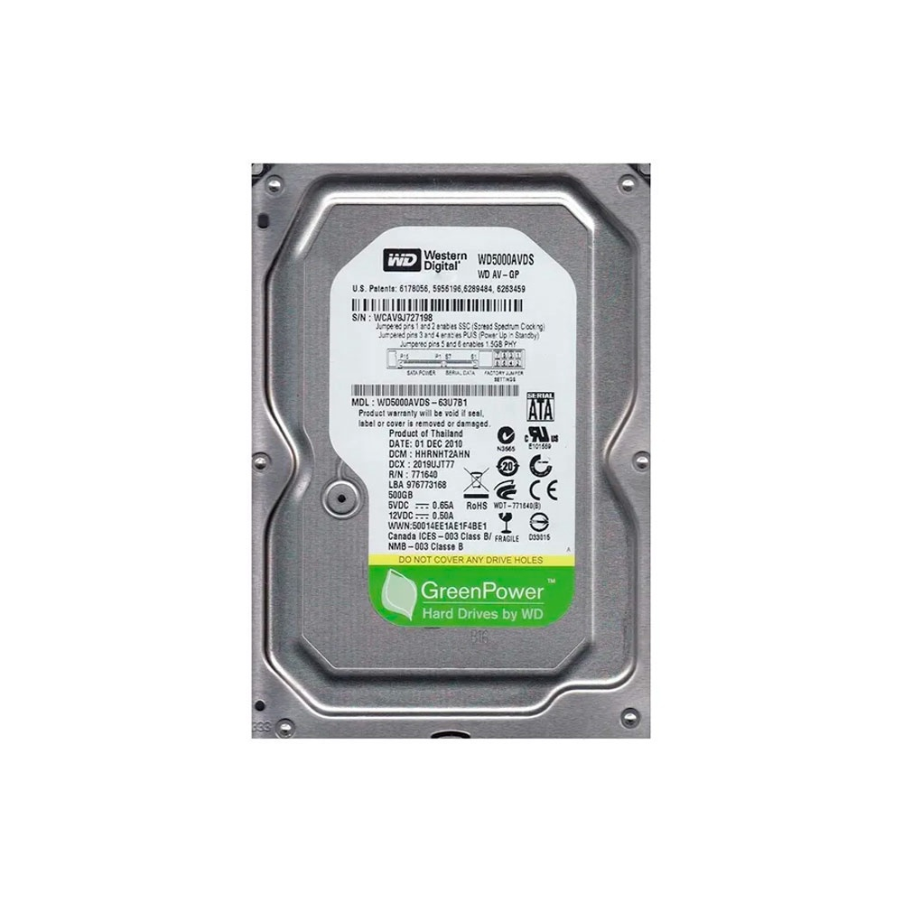 Disco Rigido Interno Western Digital Wd Green Power Gb Av Sp