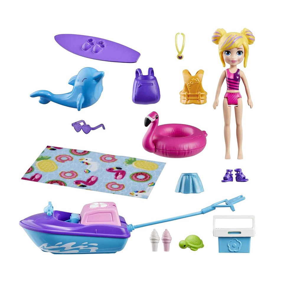 Boneca Polly Pocket Aventura Aqu Tica Acess Rios Mattel Submarino