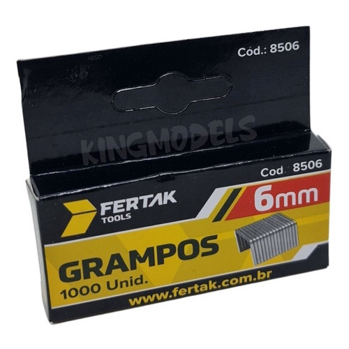 1000 Grampos Para Grampeador Tapeceiro 6mm Fertak 8506 Submarino