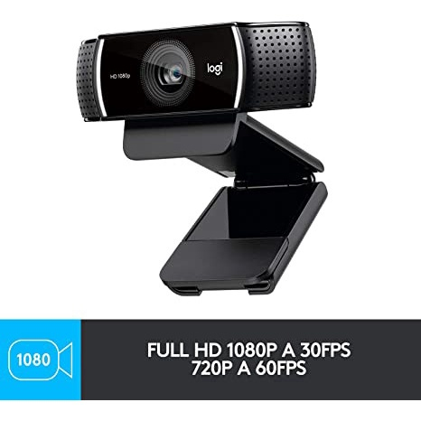 Logitech Câmera C922 Pro Stream Webcam 1080P para streaming de vídeo HD