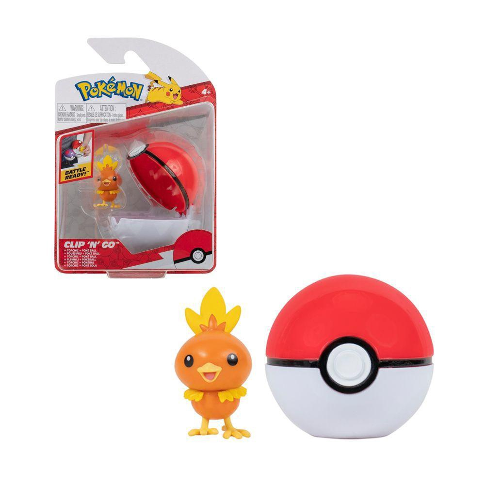 Boneco Pokémon Torchic PokéBola clip N go 2606 Sunny Submarino